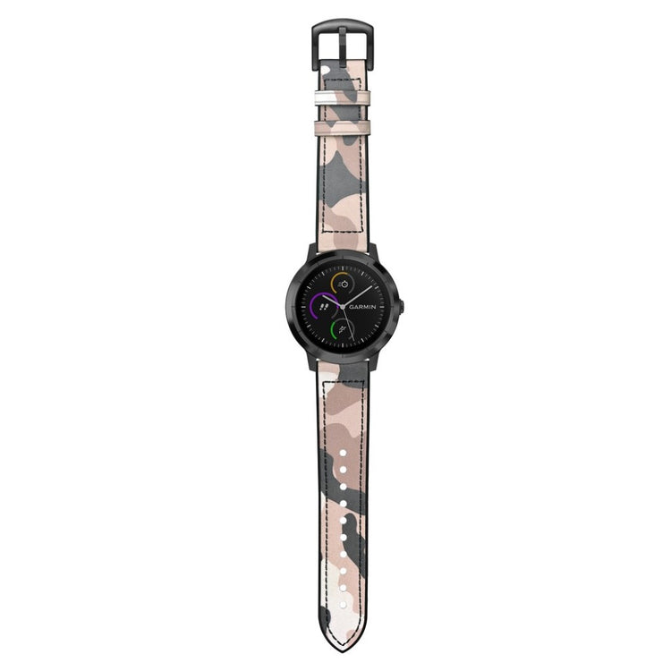 Fed Garmin Vivoactive 3 / Garmin Vivomove HR Ægte læder Rem - Brun#serie_6