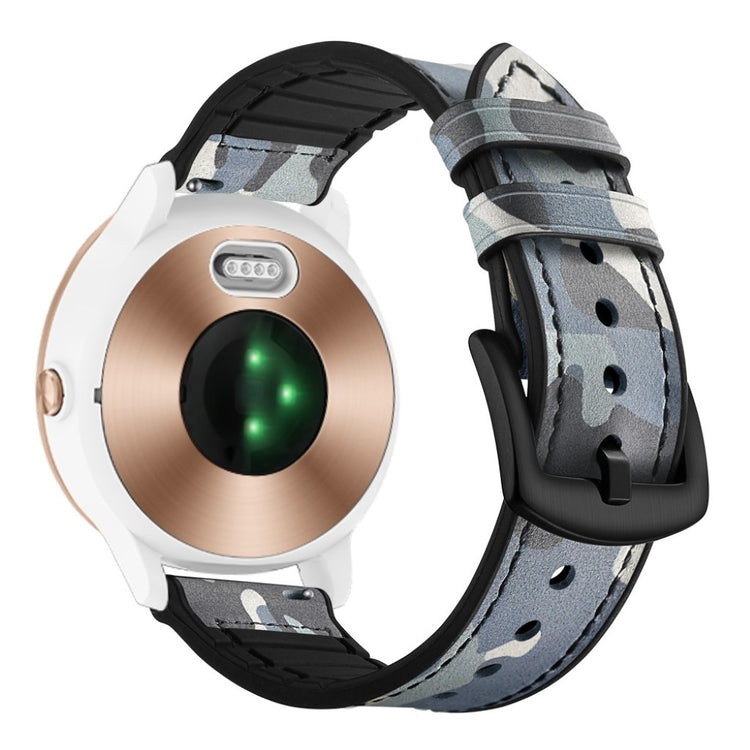 Fed Garmin Vivoactive 3 / Garmin Vivomove HR Ægte læder Rem - Blå#serie_7