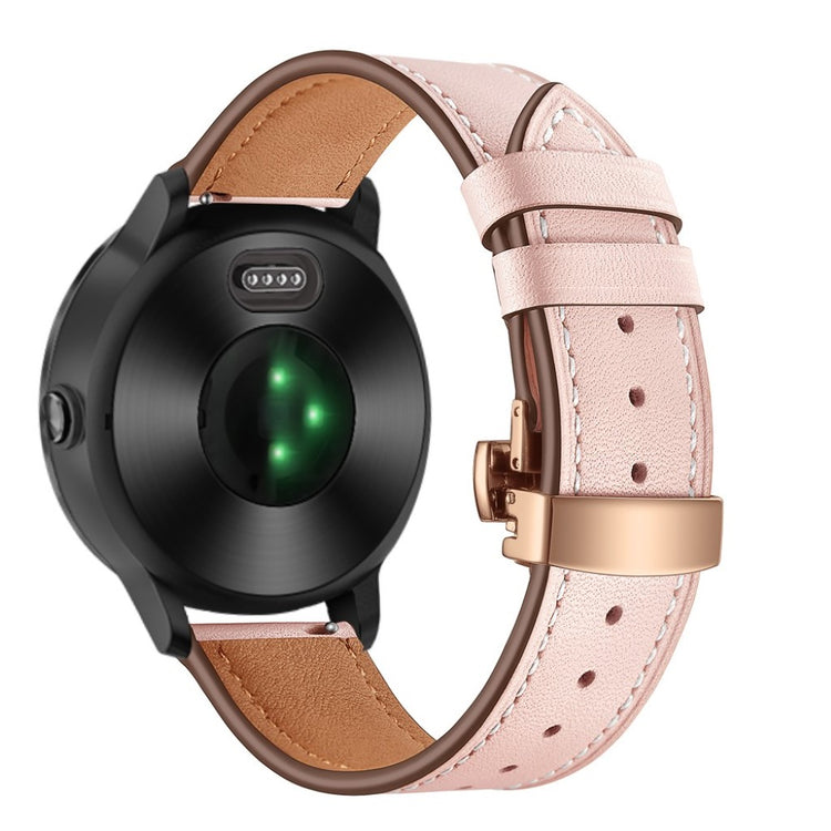 Fed Garmin Vivoactive 3 / Garmin Vivomove HR Ægte læder Rem - Pink#serie_13