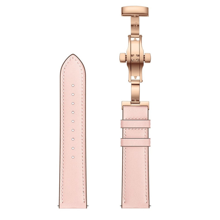 Fed Garmin Vivoactive 3 / Garmin Vivomove HR Ægte læder Rem - Pink#serie_13