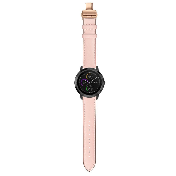 Fed Garmin Vivoactive 3 / Garmin Vivomove HR Ægte læder Rem - Pink#serie_13