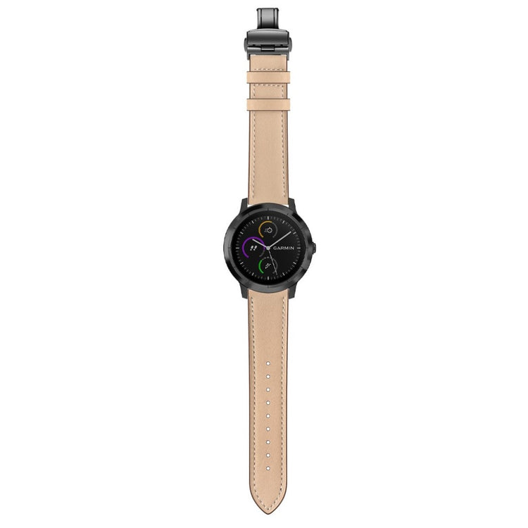 Fed Garmin Vivoactive 3 / Garmin Vivomove HR Ægte læder Rem - Blå#serie_4