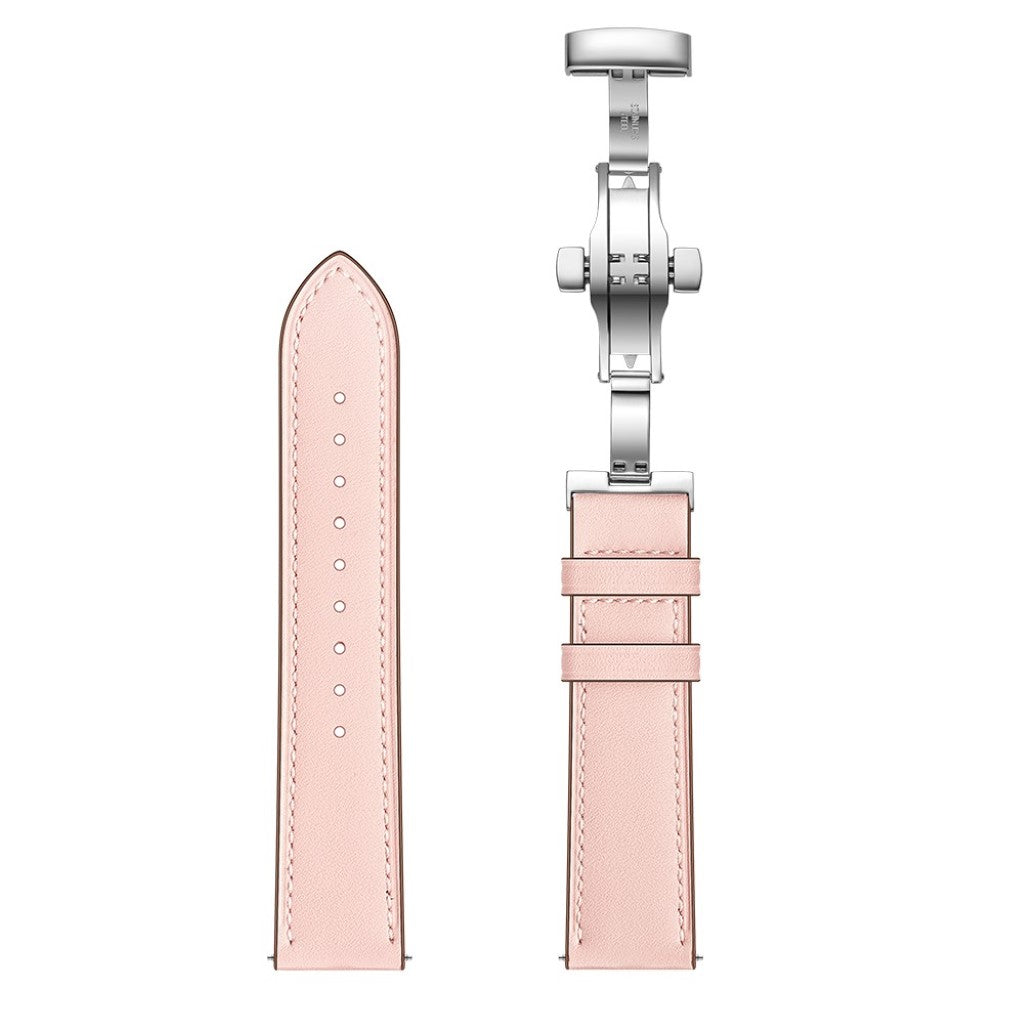 Fed Garmin Vivoactive 3 / Garmin Vivomove HR Ægte læder Rem - Pink#serie_8