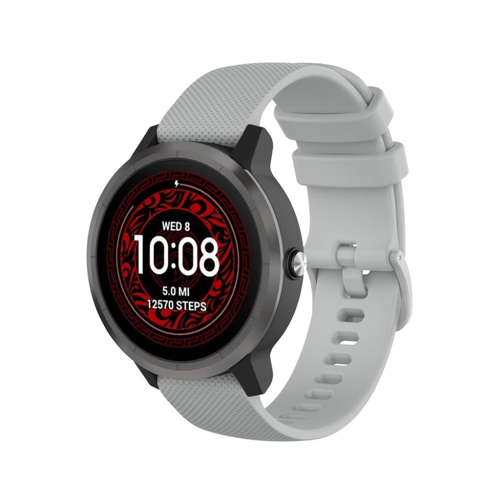 Garmin Vivoactive 3 / Garmin Vivoactive 3 Music Silikone Rem - Sølv#serie_3