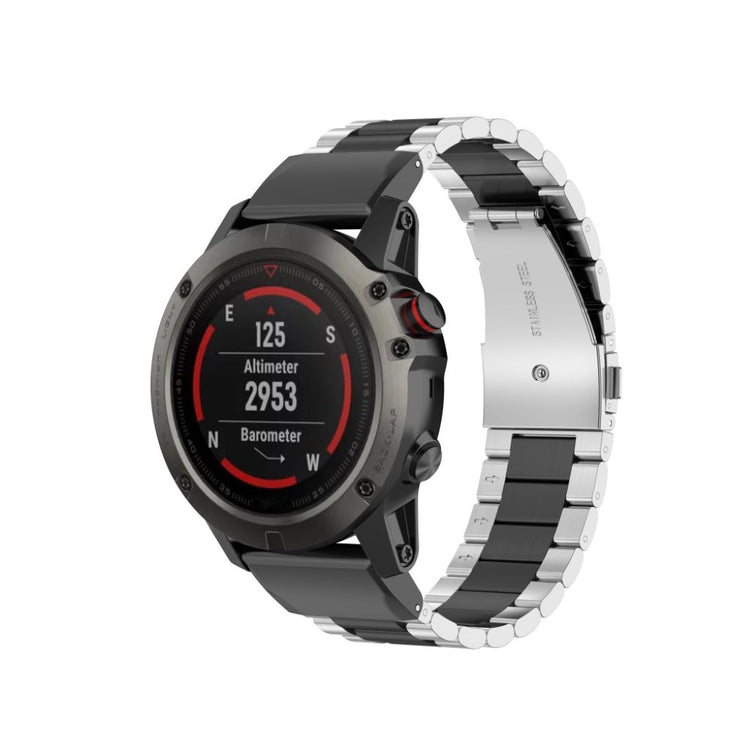 Mega komfortabel Universal Garmin Metal Rem - Sølv#serie_3