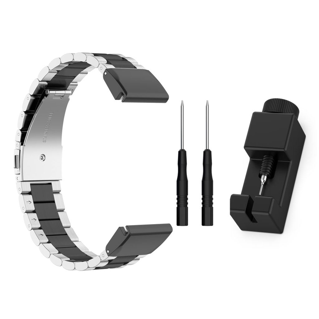 Mega komfortabel Universal Garmin Metal Rem - Sølv#serie_3