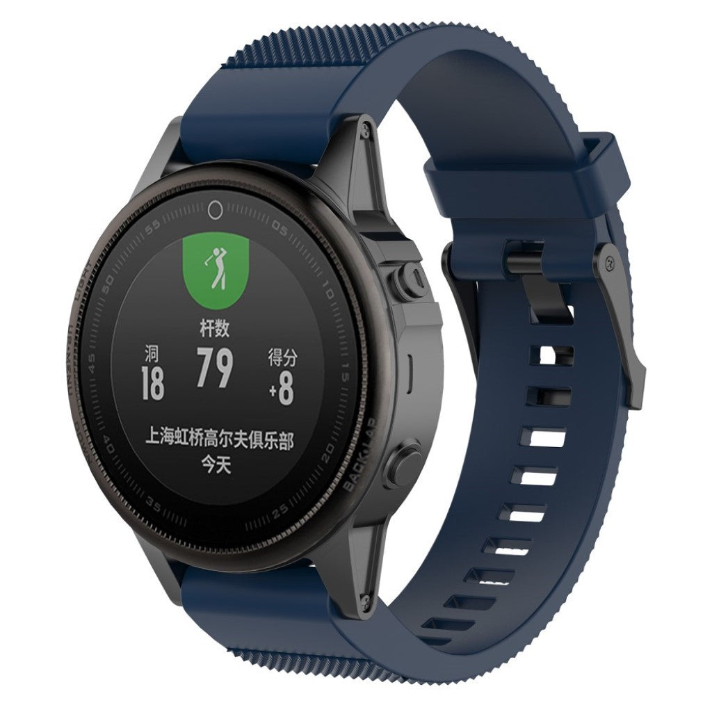 Vildt fint Garmin Fenix 5S Silikone Rem - Blå#serie_10
