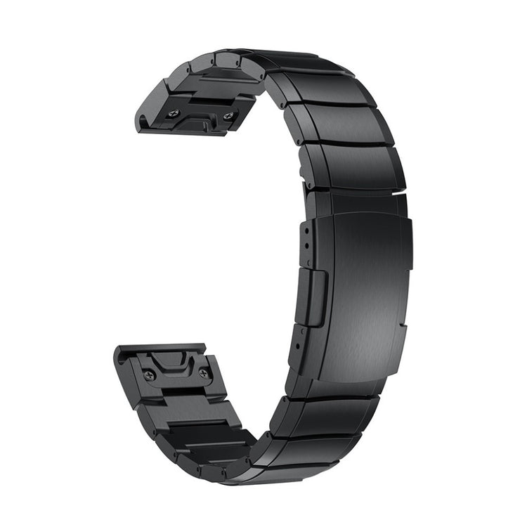 Meget holdbart Garmin Fenix 5S Metal Rem - Sort#serie_1