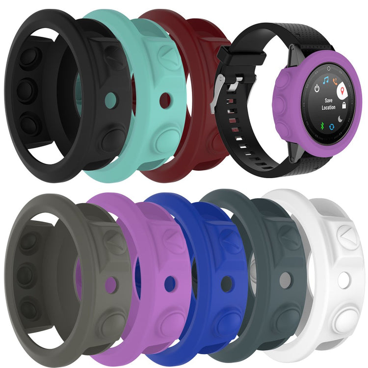 Garmin Fenix 5S / Garmin Fenix 5S Plus  Silikone Bumper  - Sort#serie_1
