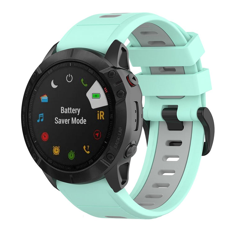 Vildt nydelig Garmin Fenix 7S Silikone Rem - Grøn#serie_6