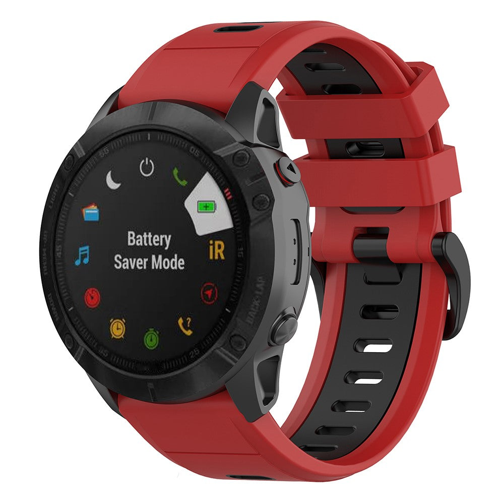 Vildt nydelig Garmin Fenix 7S Silikone Rem - Rød#serie_7