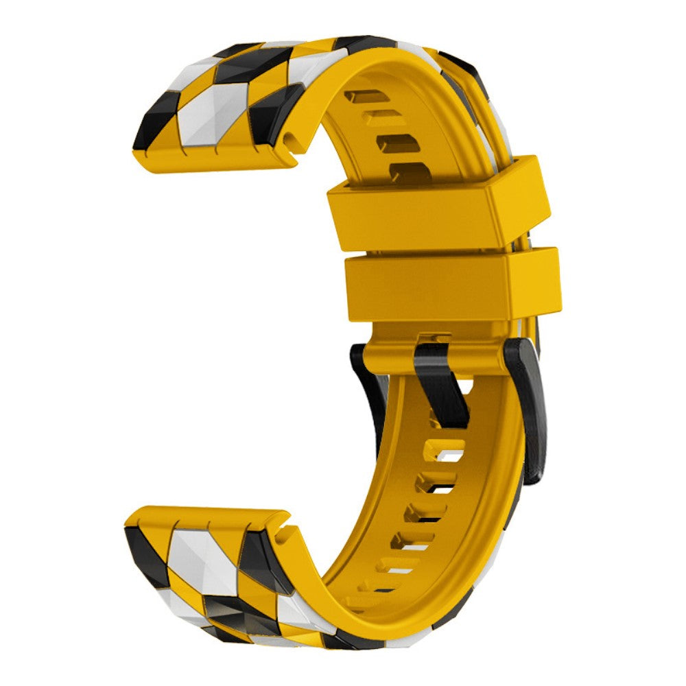 Rigtigt Sejt Silikone Universal Rem passer til Smartwatch - Gul#serie_1