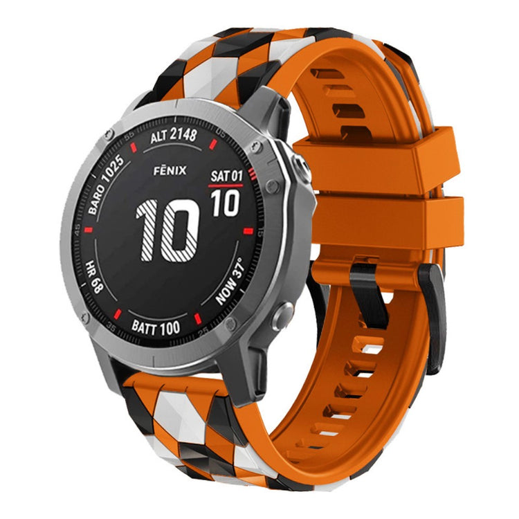 Rigtigt Sejt Silikone Universal Rem passer til Smartwatch - Orange#serie_2