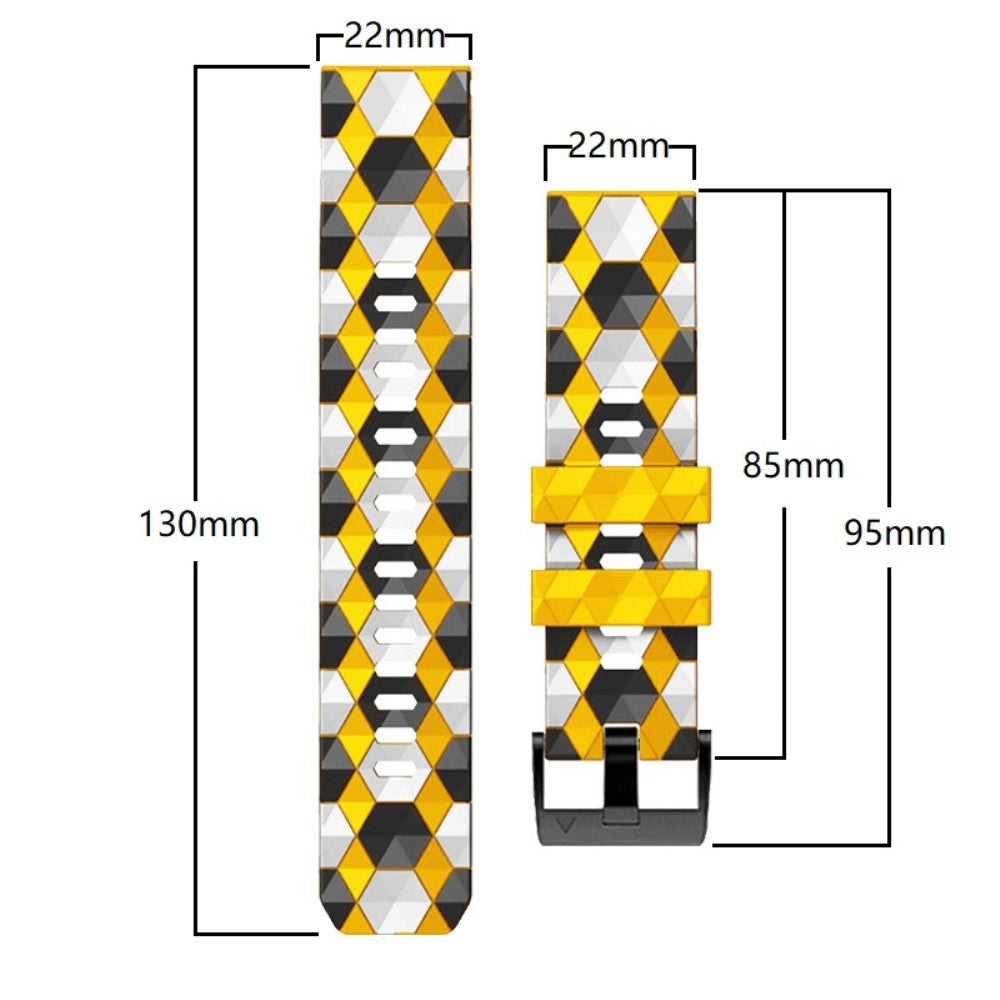 Rigtigt Sejt Silikone Universal Rem passer til Smartwatch - Orange#serie_2