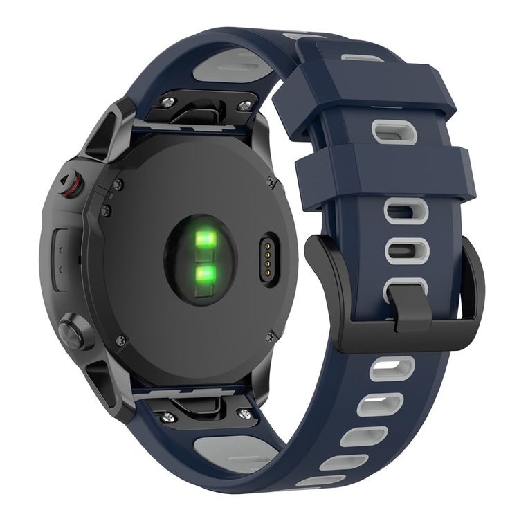 Fed Garmin Fenix 7X Silikone Rem - Blå#serie_8