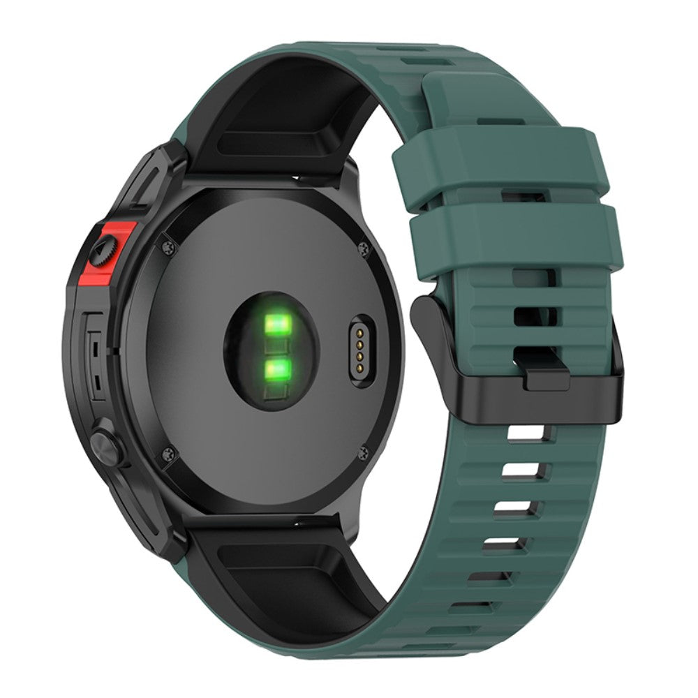 Glimrende Garmin Fenix 7X Silikone Rem - Grøn#serie_10