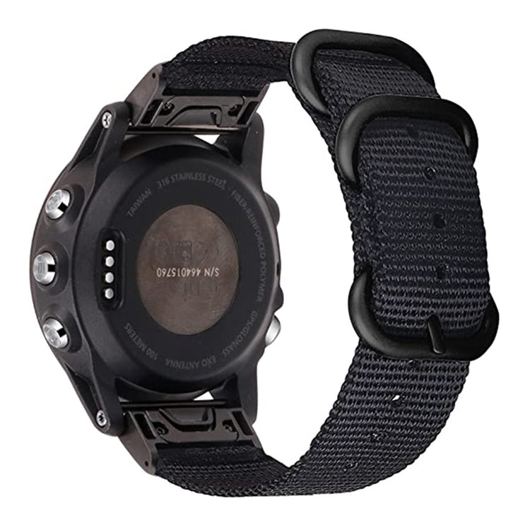 Rigtigt holdbart Universal Garmin Stof Urrem - Sort#serie_4