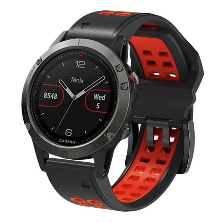 Helt vildt fantastisk Universal Garmin Silikone Urrem - Sort#serie_4