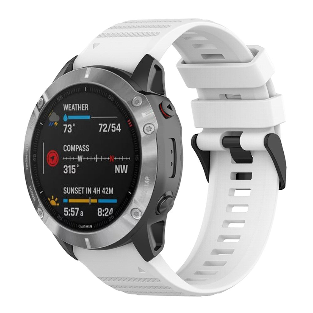 Rigtigt smuk Universal Garmin Silikone Urrem - Hvid#serie_1