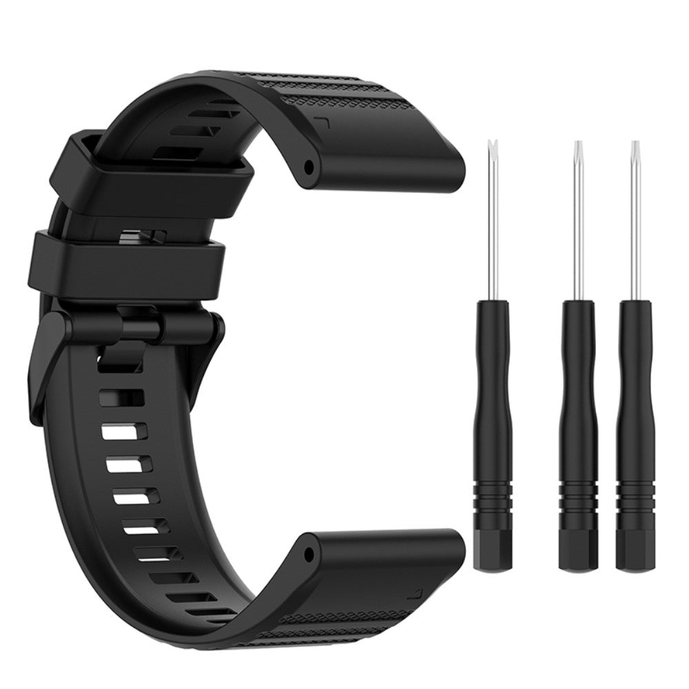 Rigtigt smuk Universal Garmin Silikone Urrem - Sort#serie_3
