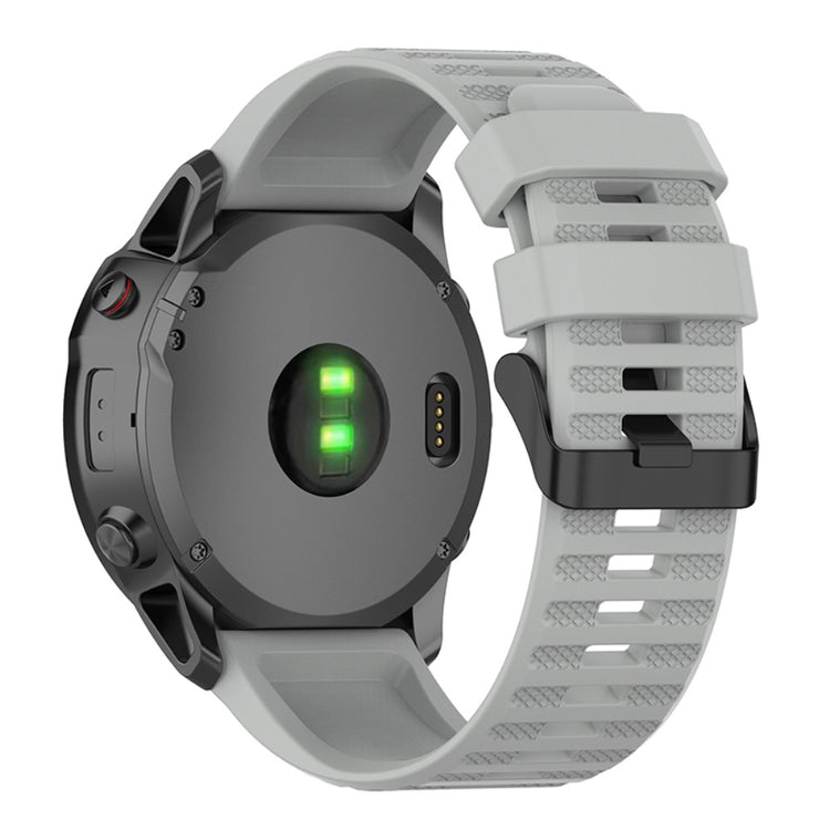 Rigtigt smuk Universal Garmin Silikone Urrem - Sølv#serie_6