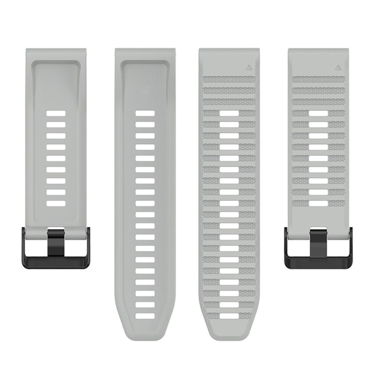 Rigtigt smuk Universal Garmin Silikone Urrem - Sølv#serie_6
