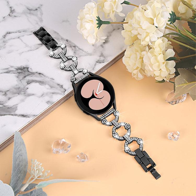 Garmin Vivoactive 3 / Garmin Vivoactive 3 Music Metal og Rhinsten Rem - Sort#serie_1
