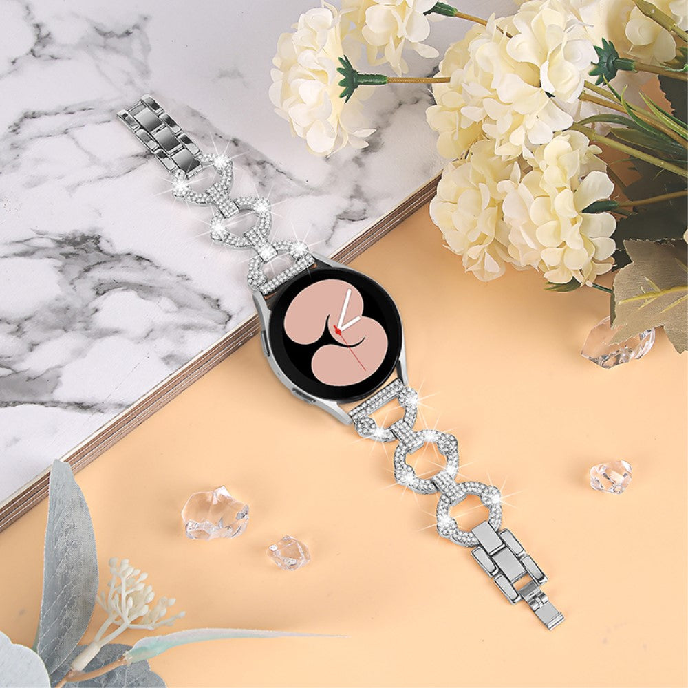 Garmin Vivoactive 3 / Garmin Vivoactive 3 Music Metal og Rhinsten Rem - Sølv#serie_5