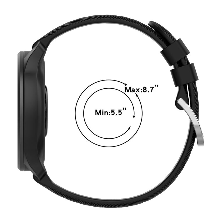 Vildt Skøn Silikone Universal Rem passer til Garmin Smartwatch - Sølv#serie_10