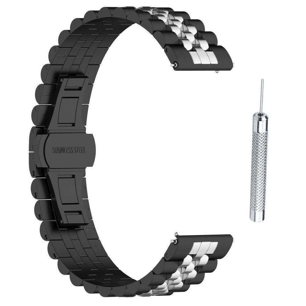 Mega SkΓΈn Metal Universal Rem passer til Garmin Smartwatch - Sort#serie_1