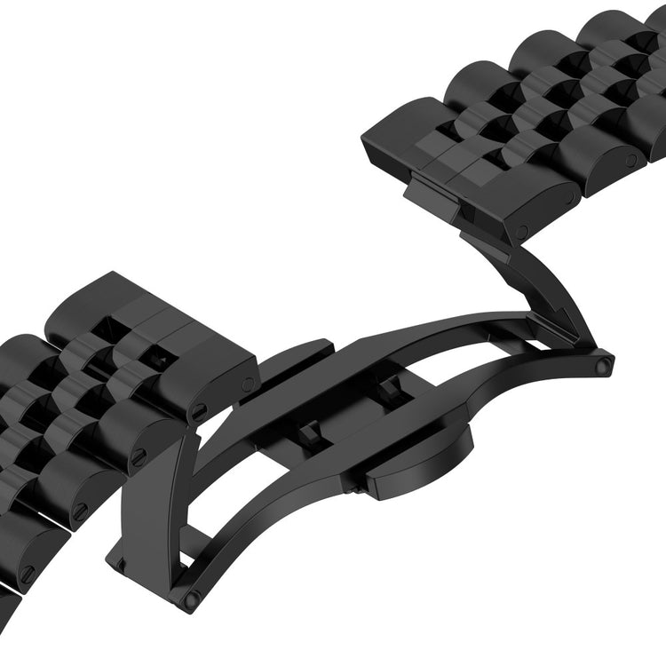 Solid Metal Universal Rem passer til Garmin Smartwatch - Sort#serie_3