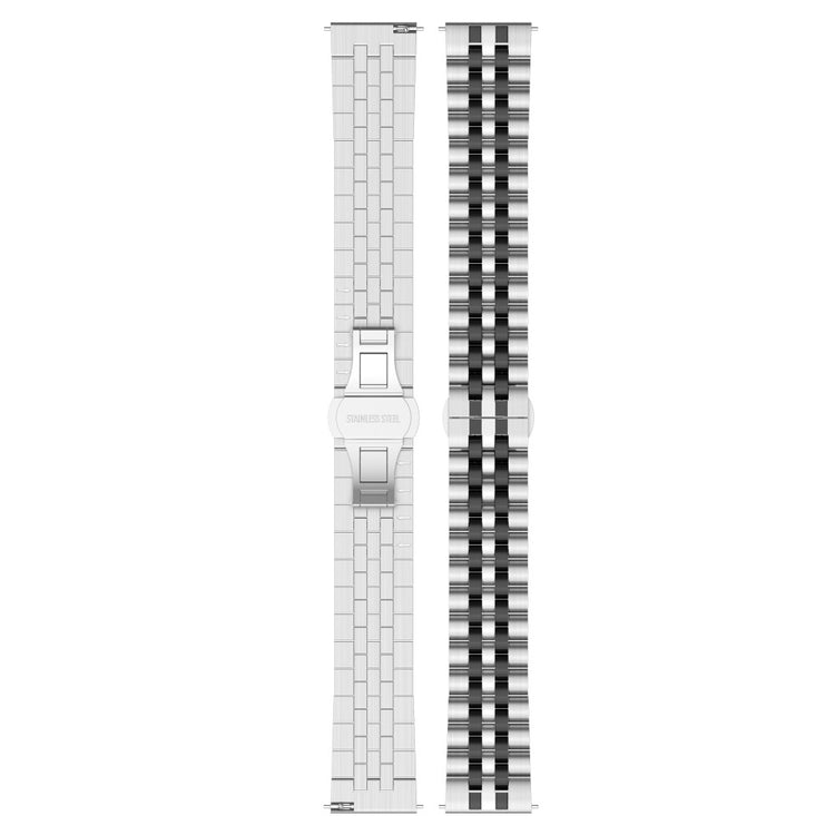 Solid Metal Universal Rem passer til Garmin Smartwatch - Sort#serie_7