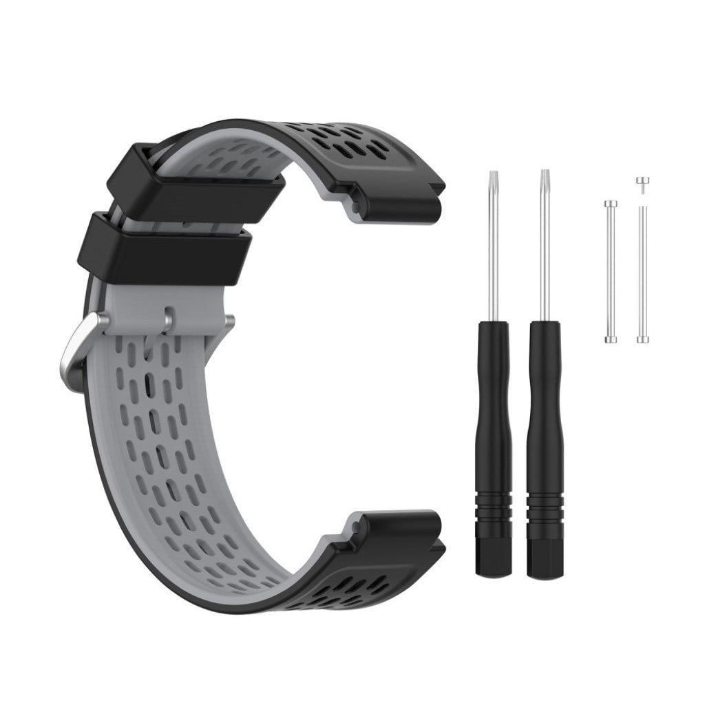 Vildt hårdfør Universal Garmin Silikone Rem - Sort#serie_1