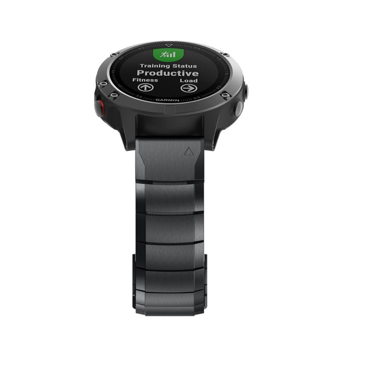 Mega flot Garmin Fenix 6X Metal Rem - Sort#serie_1