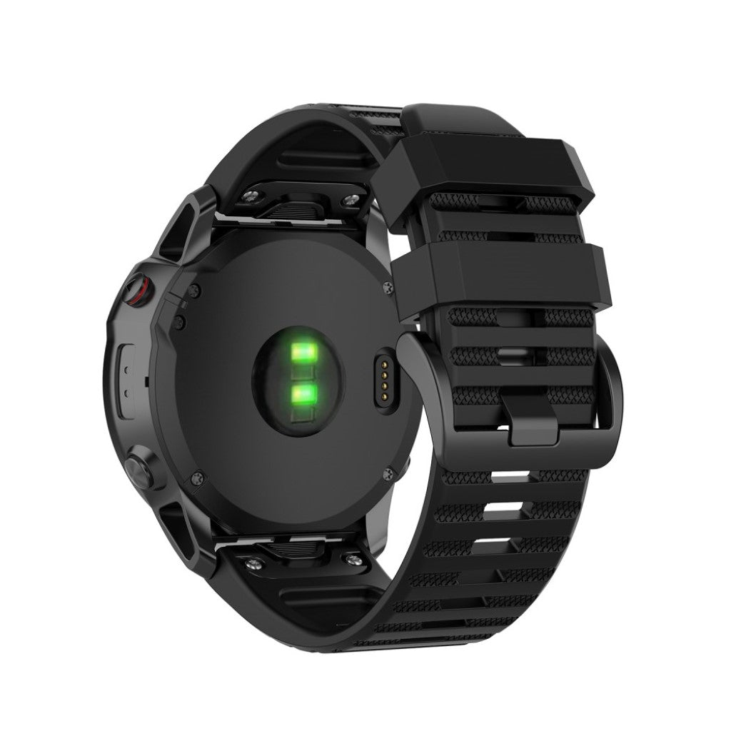 Helt vildt cool Garmin Fenix 6X Silikone Rem - Sort#serie_1