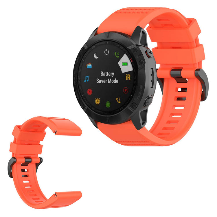 Helt vildt cool Garmin Fenix 6X Silikone Rem - Orange#serie_12