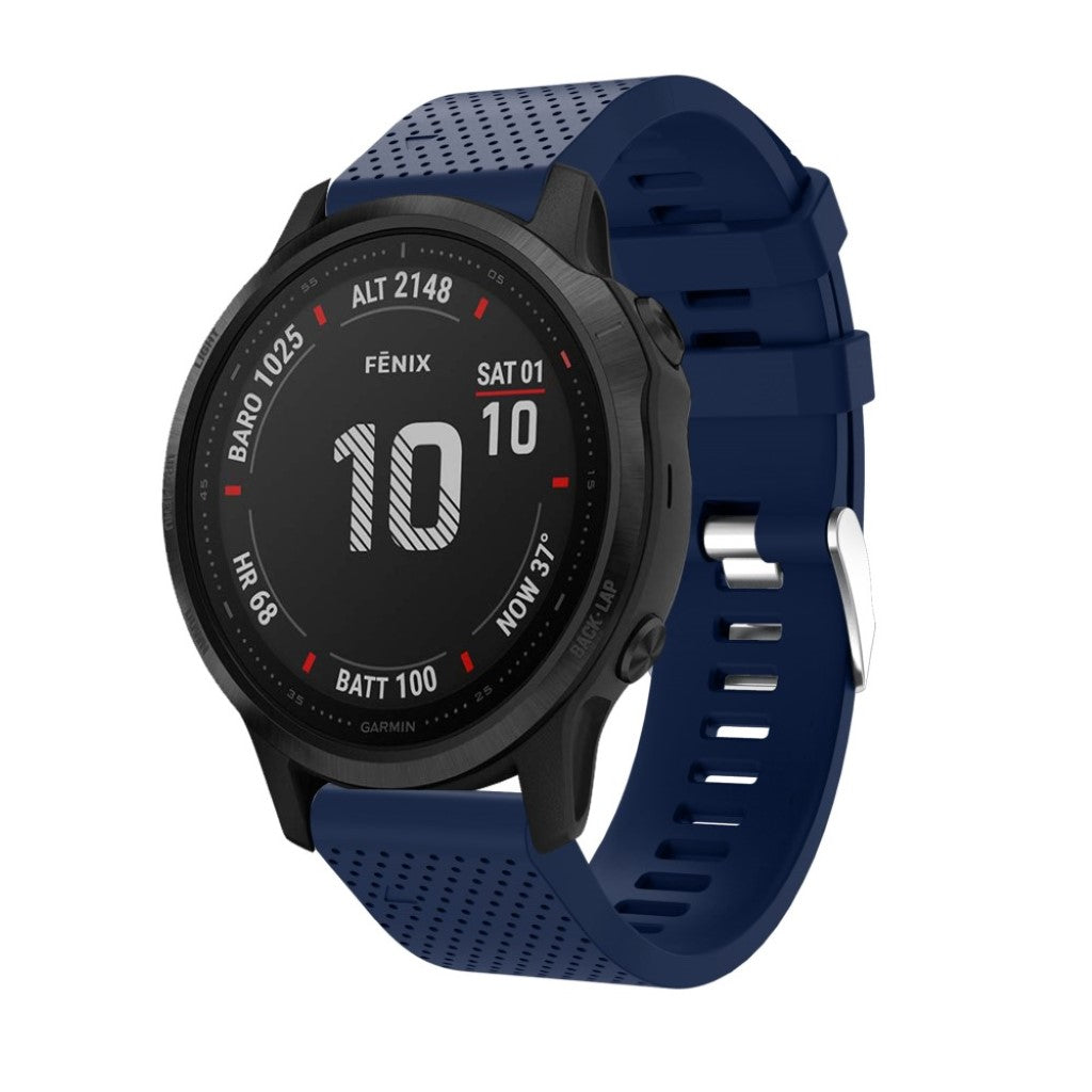 Helt vildt nydelig Garmin Fenix 6S Silikone Rem - Blå#serie_11