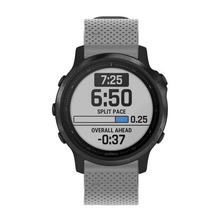 Helt vildt nydelig Garmin Fenix 6S Silikone Rem - Sølv#serie_3