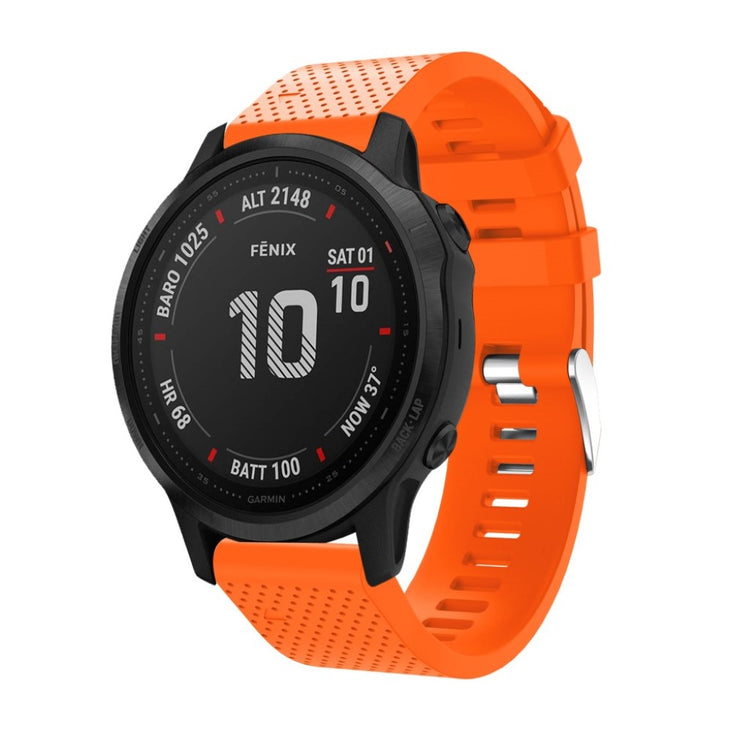 Helt vildt nydelig Garmin Fenix 6S Silikone Rem - Orange#serie_5