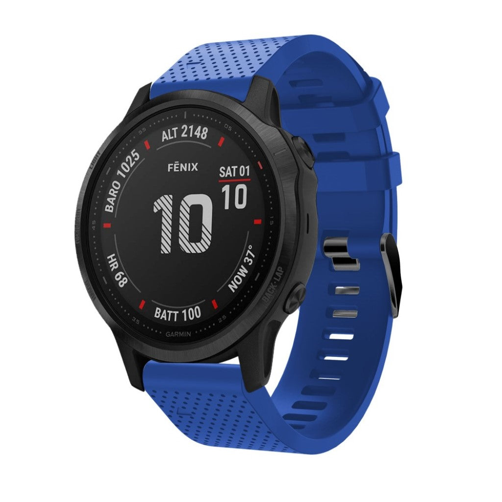 Helt vildt komfortabel Garmin Fenix 6S Silikone Rem - Blå#serie_10