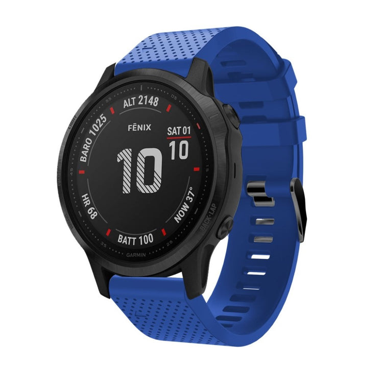 Helt vildt komfortabel Garmin Fenix 6S Silikone Rem - Blå#serie_10