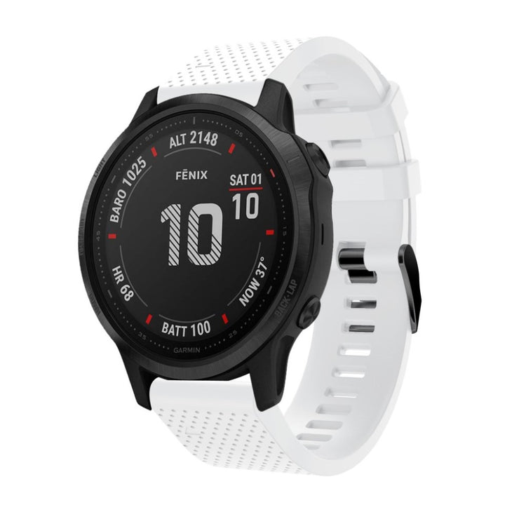 Helt vildt komfortabel Garmin Fenix 6S Silikone Rem - Hvid#serie_2