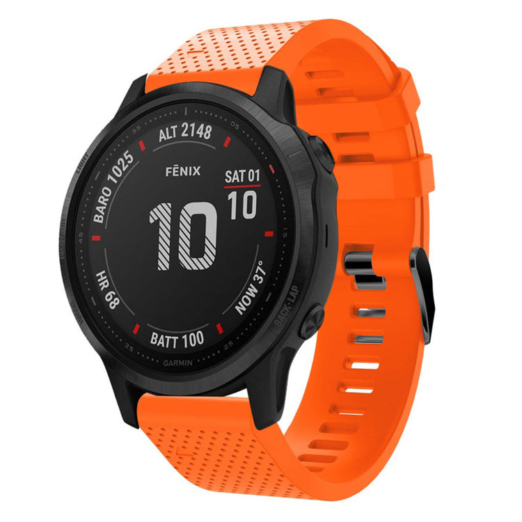 Helt vildt komfortabel Garmin Fenix 6S Silikone Rem - Orange#serie_6
