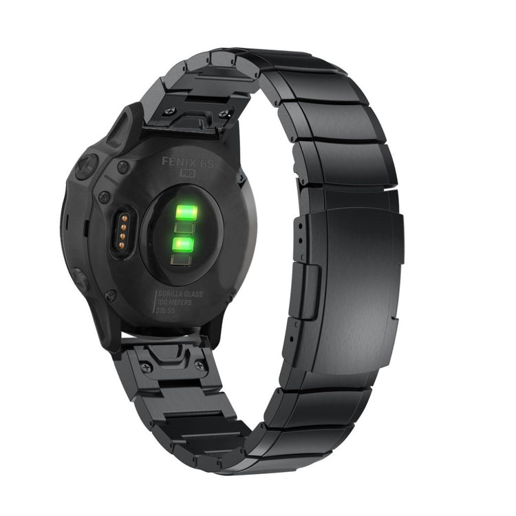 Skøn Garmin Fenix 6S Metal Rem - Sort#serie_1