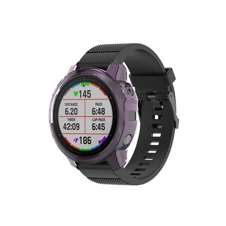 Garmin Fenix 6S / Garmin Fenix 6S Pro Gennemsigtig Silikone Bumper  - Lilla#serie_1