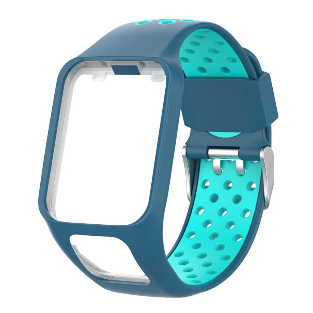 Rigtigt slidstærk Universal Tomtom Silikone Rem - Blå#serie_7