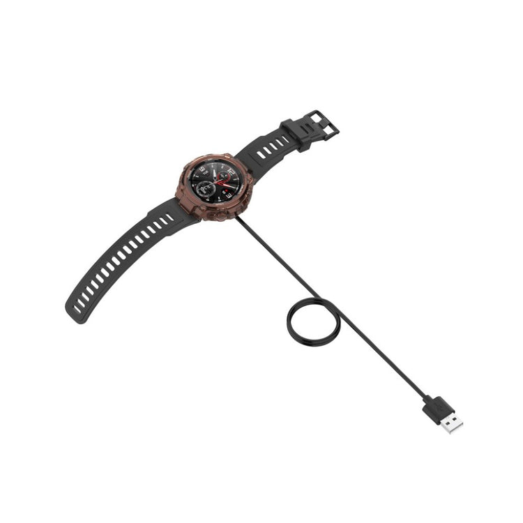1m Plastik Amazfit GTR 42mm / Amazfit GTR 47mm USB Ladestation - Sort#serie_011