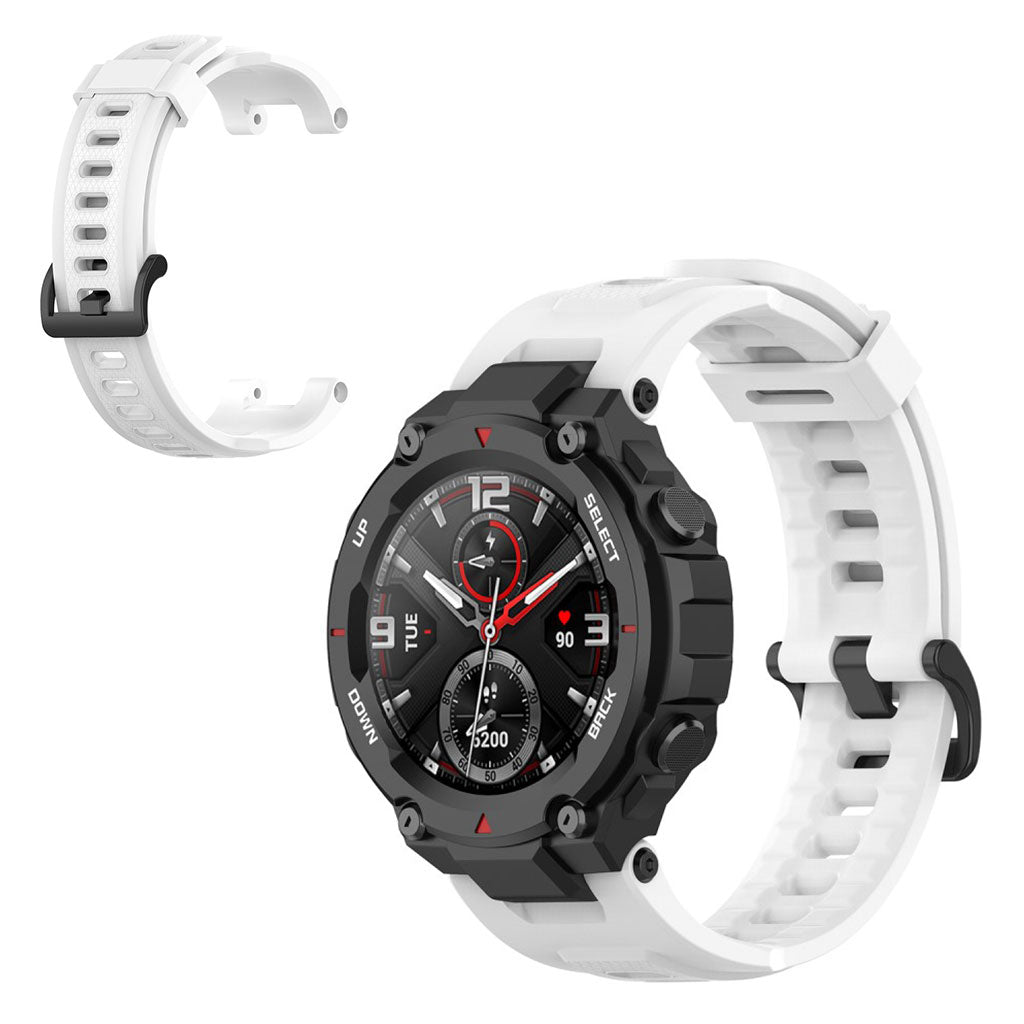 Meget komfortabel Amazfit T-Rex Silikone Rem - Hvid#serie_2