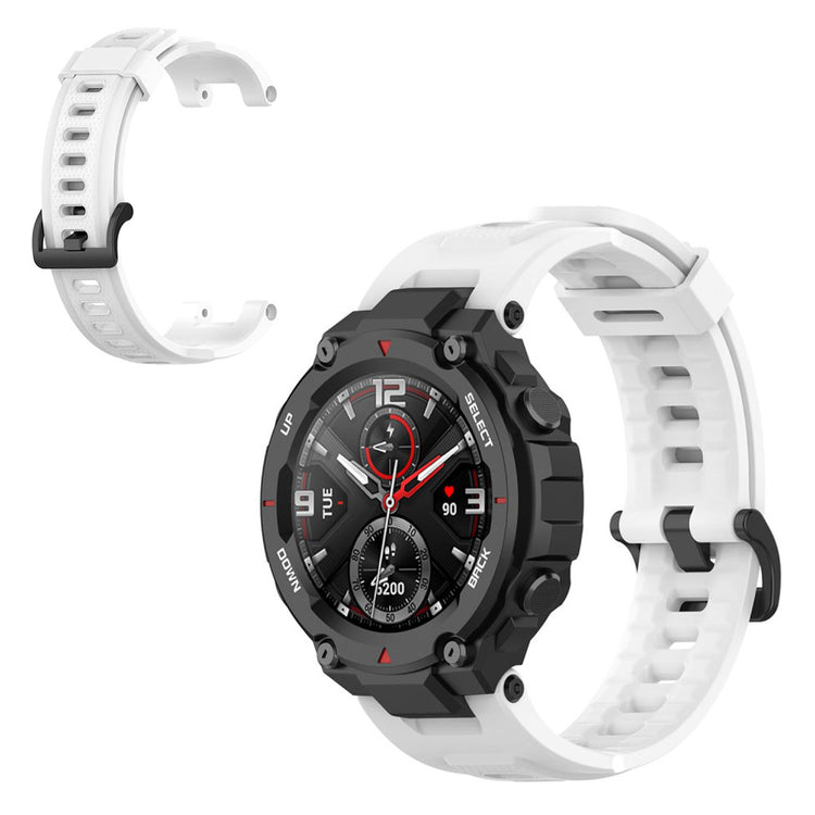Meget komfortabel Amazfit T-Rex Silikone Rem - Hvid#serie_2
