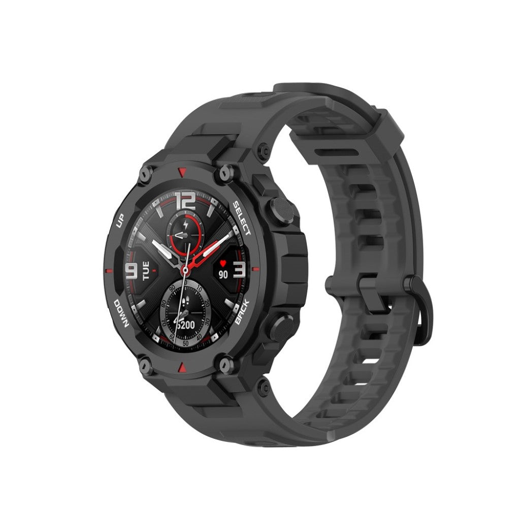 Meget komfortabel Amazfit T-Rex Silikone Rem - Sølv#serie_7